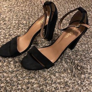 Black strappy heels
